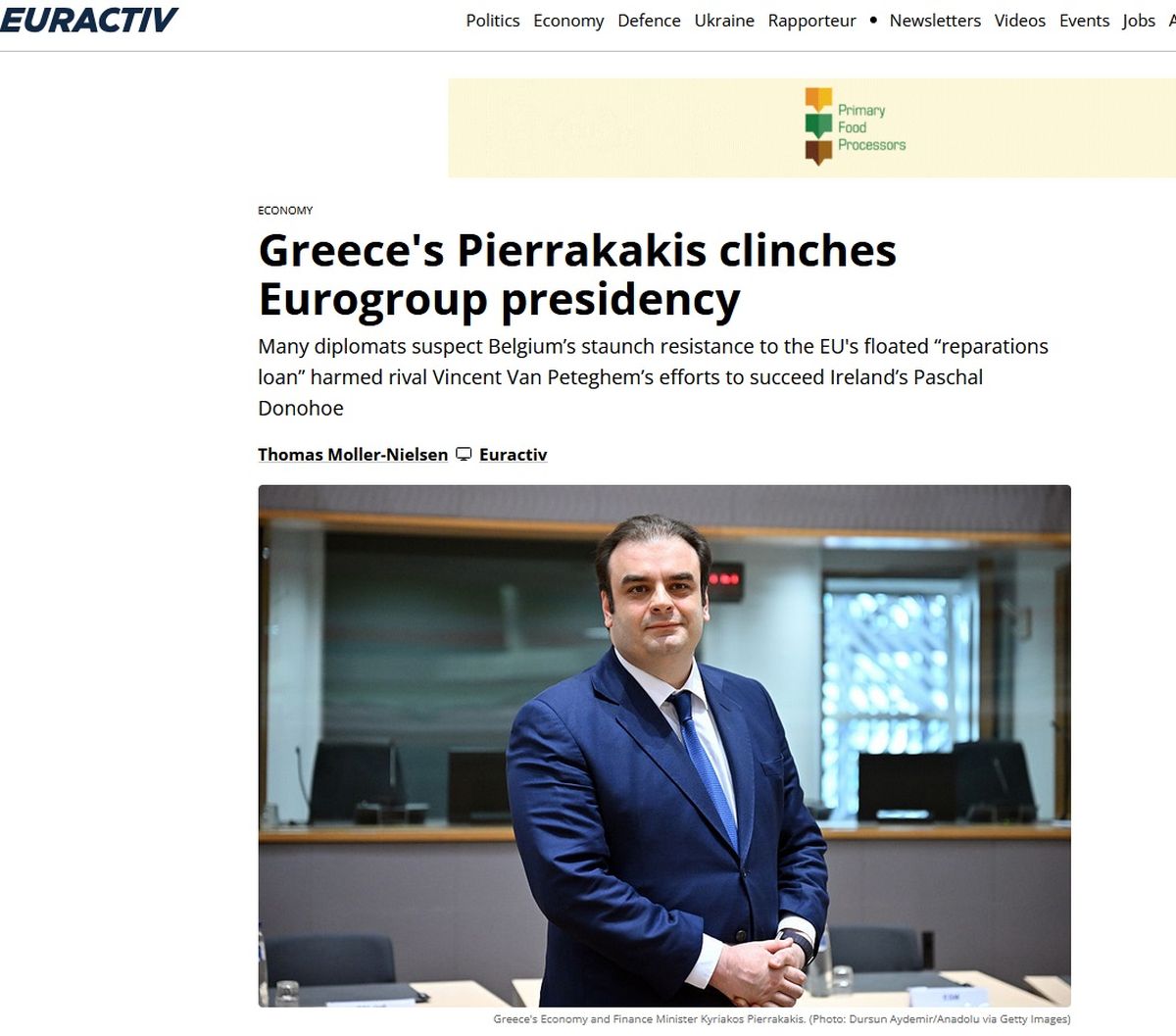 «Η Ελλάδα παίρνει εκδίκηση» -  Τα διεθνή ΜΜΕ για την εκλογή του Κυριάκου Πιερρακάκη στο Eurogroup