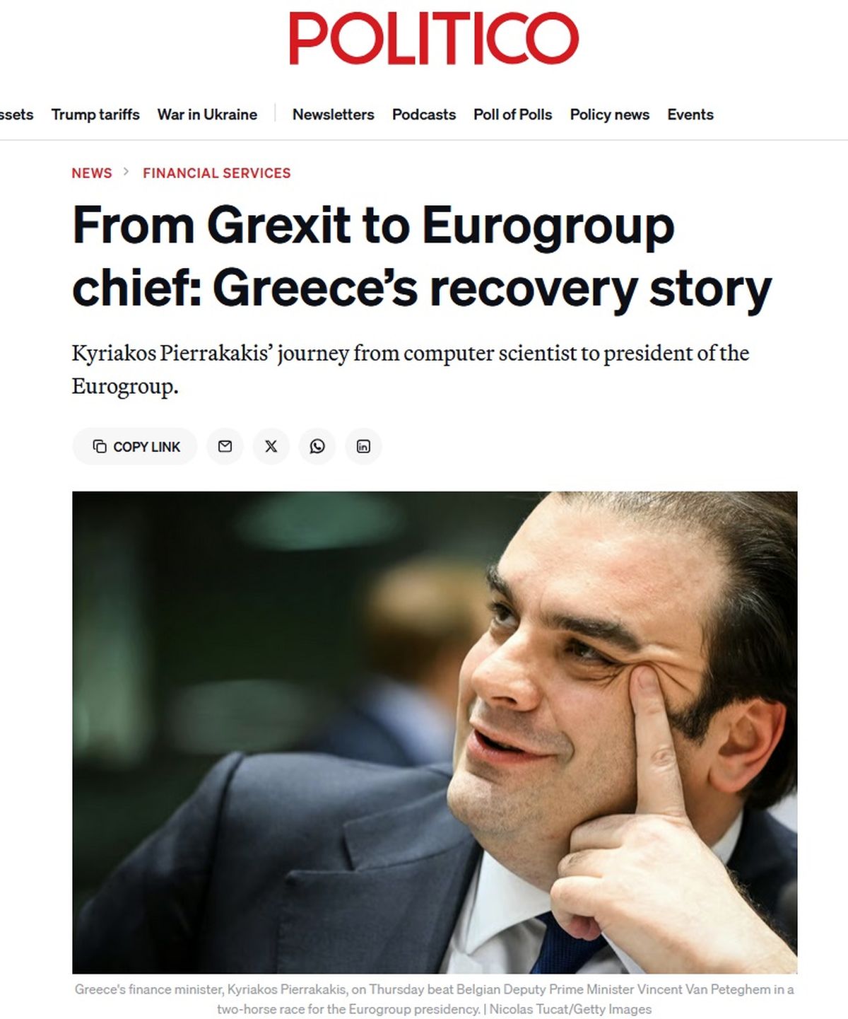 «Η Ελλάδα παίρνει εκδίκηση» -  Τα διεθνή ΜΜΕ για την εκλογή του Κυριάκου Πιερρακάκη στο Eurogroup