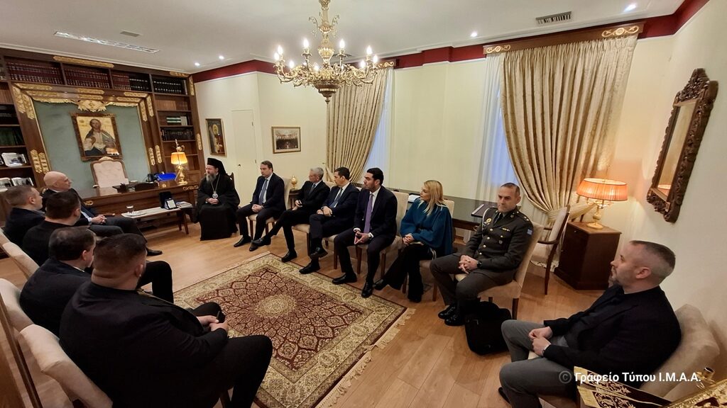 Συνάντηση Δένδια με τον Μητροπολίτη Αιτωλίας και Ακαρνανίας Δαμασκηνό στο Μεσολόγγι