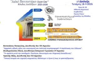 Με ποικίλη θεματολογία ολοκληρώνεται ο φετινός κύκλος του Λαϊκού Πανεπιστημίου Αγρινίου