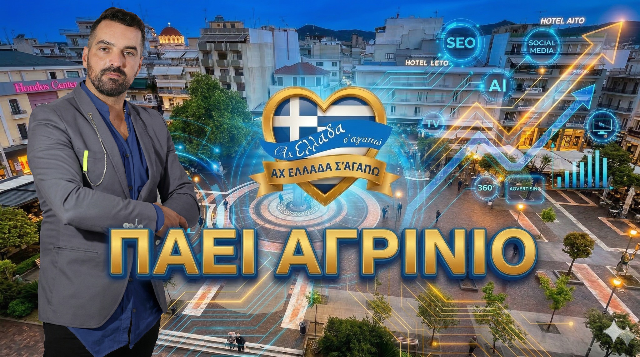 Το Αγρίνιο στο «Αχ Ελλάδα Σ’ αγαπώ»: Ο Μιχάλης Κοντιζάς αναδεικνύει την ταυτότητα και την ψυχή της περιοχής