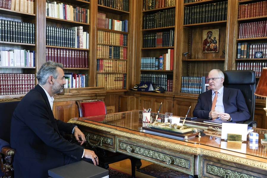 Συνάντηση του Λευτέρη Γιοβανίδη με τον Πρόεδρο της Δημοκρατίας στο Προεδρικό Μέγαρο