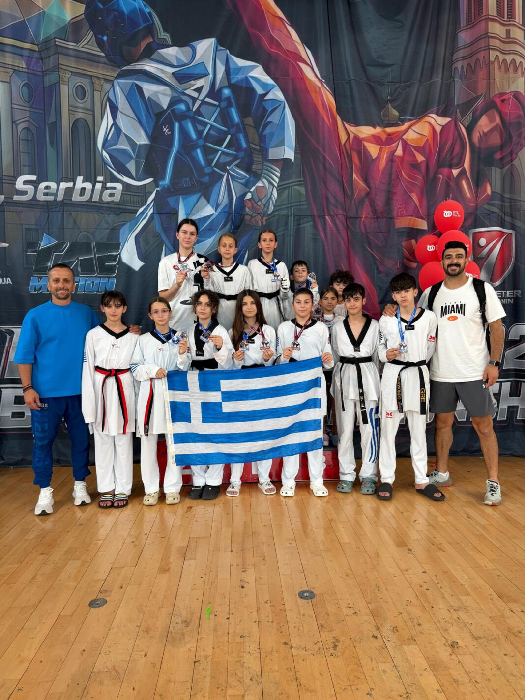 ΑΣ Θησέας Αιτωλοακαρνανίας: Στη 2η θέση της γενικής κατάταξης στους Βαλκανικούς Αγώνες Taekwondo στη Σερβία