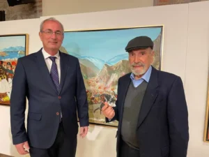 Εγκαίνια της έκθεσης του Νώντα Ρεντζή
