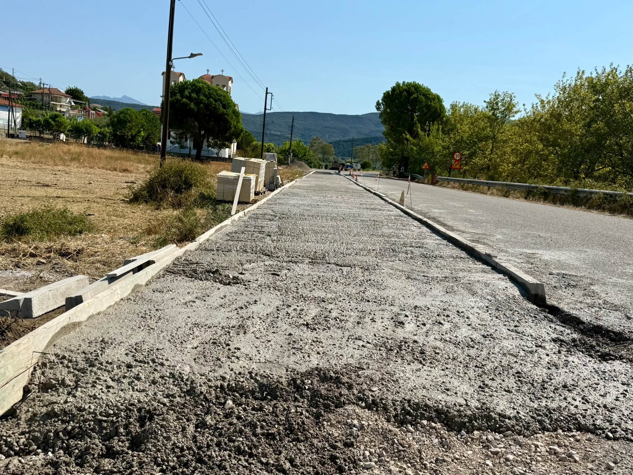 Ματσούκι Αγρινίου: Σε εξέλιξη οι εργασίες για την αναβάθμιση της εισόδου του χωριού